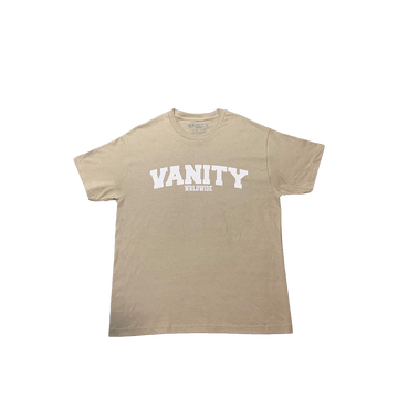 DESERT TAN 'WRLDWIDE VANITY' T-SHIRT