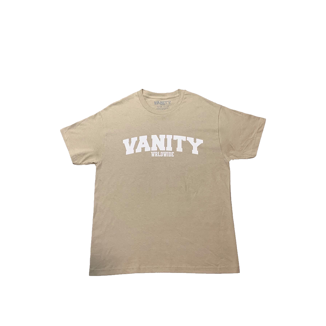 DESERT TAN 'WRLDWIDE VANITY' T-SHIRT