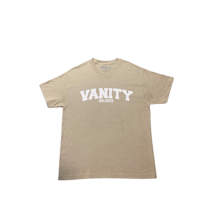 DESERT TAN 'WRLDWIDE VANITY' T-SHIRT