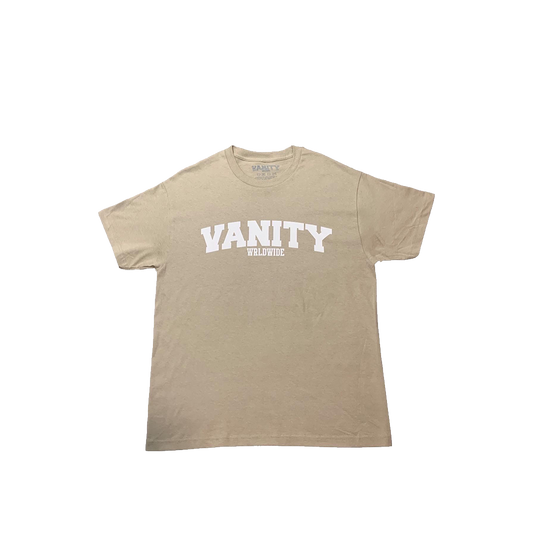 DESERT TAN 'WRLDWIDE VANITY' T-SHIRT